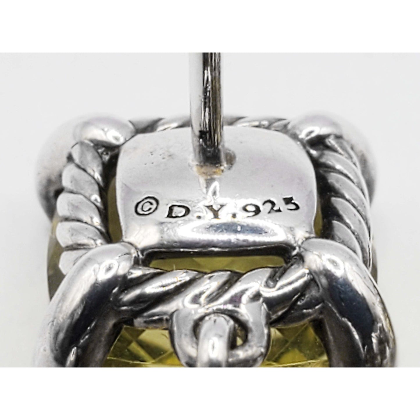 David Yurman Chatelaine Citrine Drop Earrings Sterling Silver