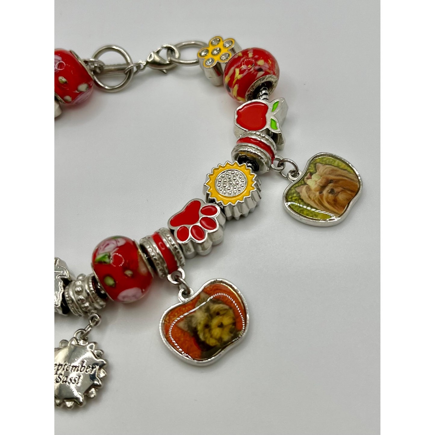 Willabee & Ward Yorkie Dog Lover Charm Bracelet September Base Metal