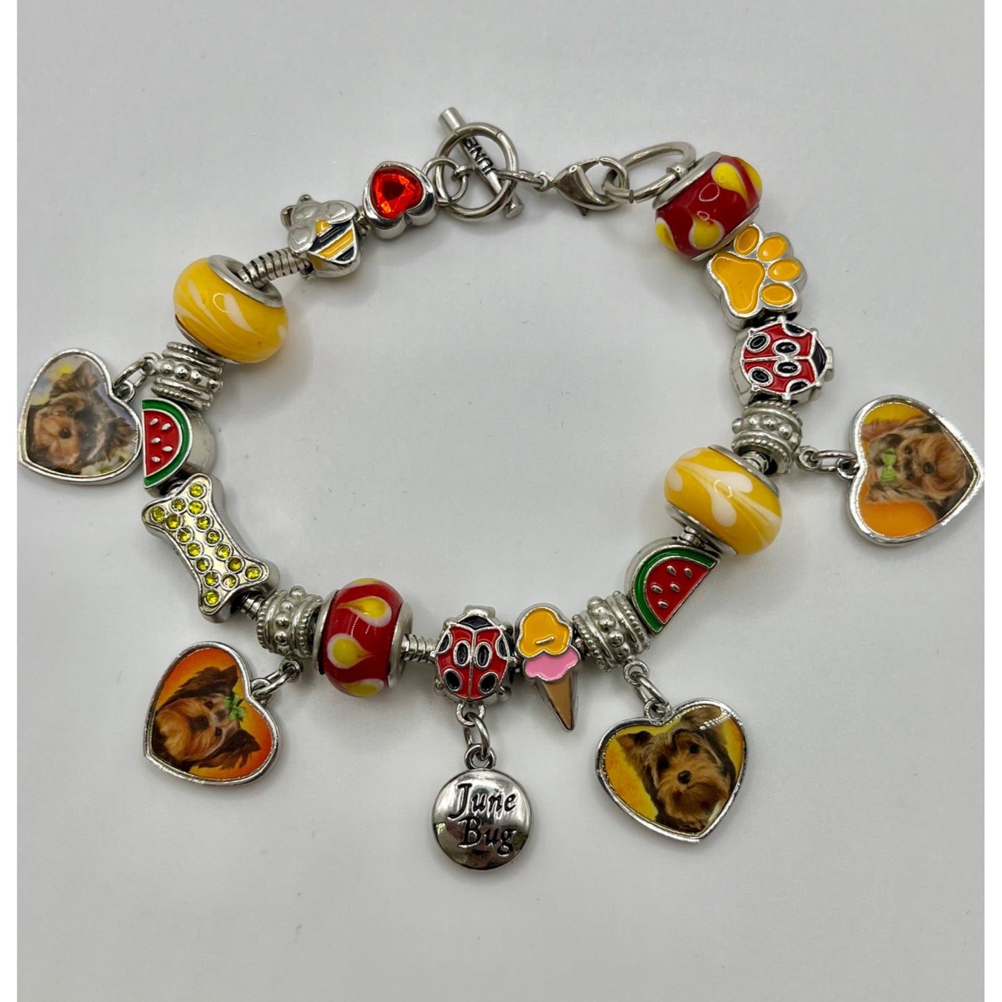 Willabee & Ward Yorkie Dog Lover Charm Bracelet June Base Metal Summer