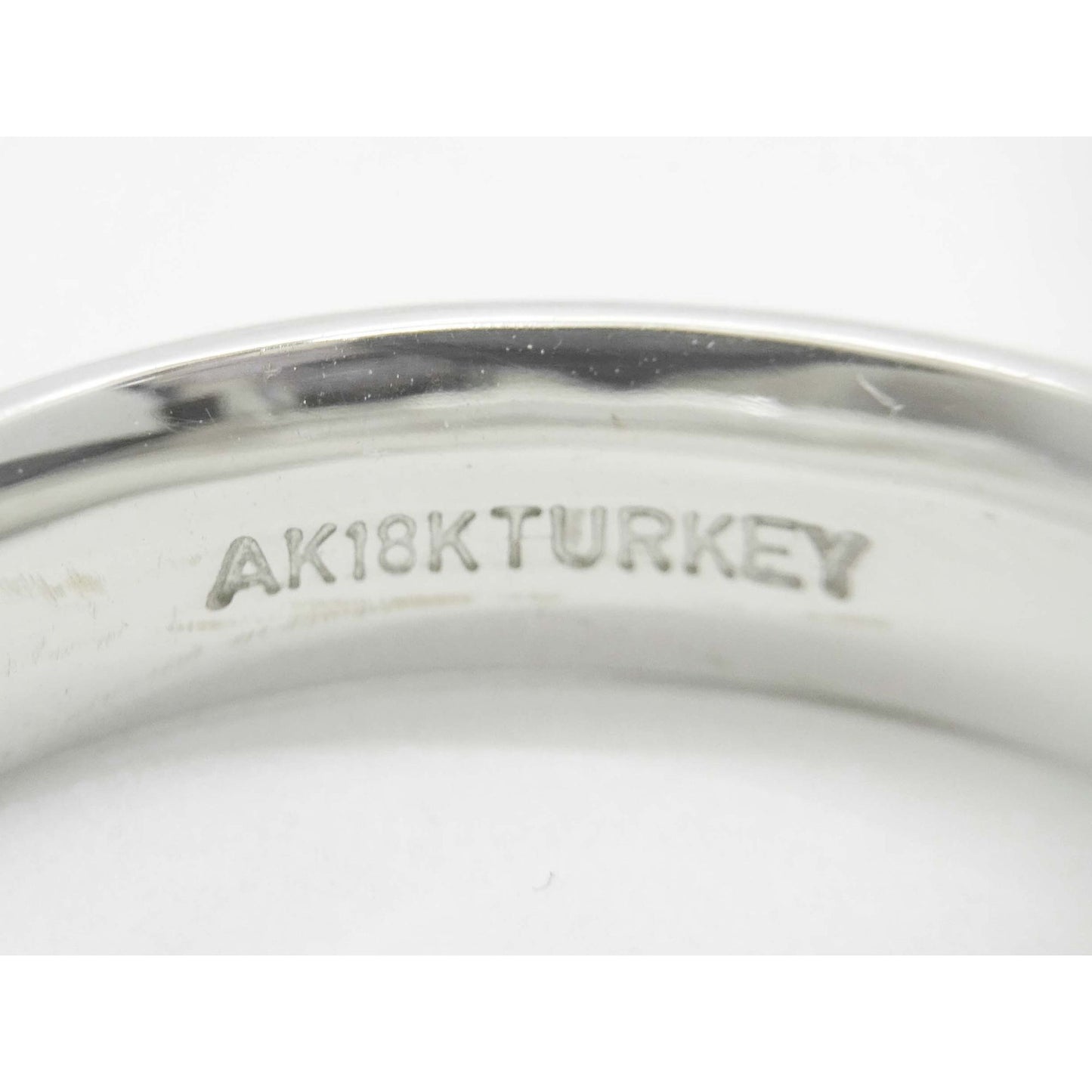 Atasay Kuyumculuk 5mm Comfort Fit Hollow Wedding Band 18k White Gold Size 10