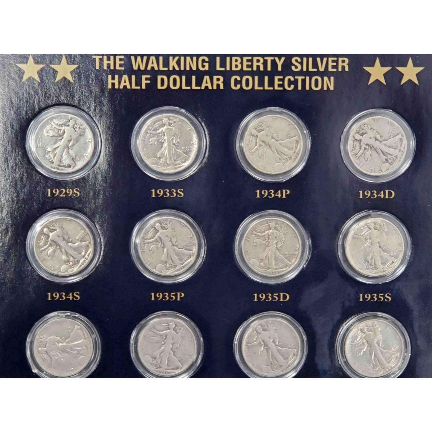 40pc Complete 1929-1947 Silver Walking Liberty Half Dollar Collection