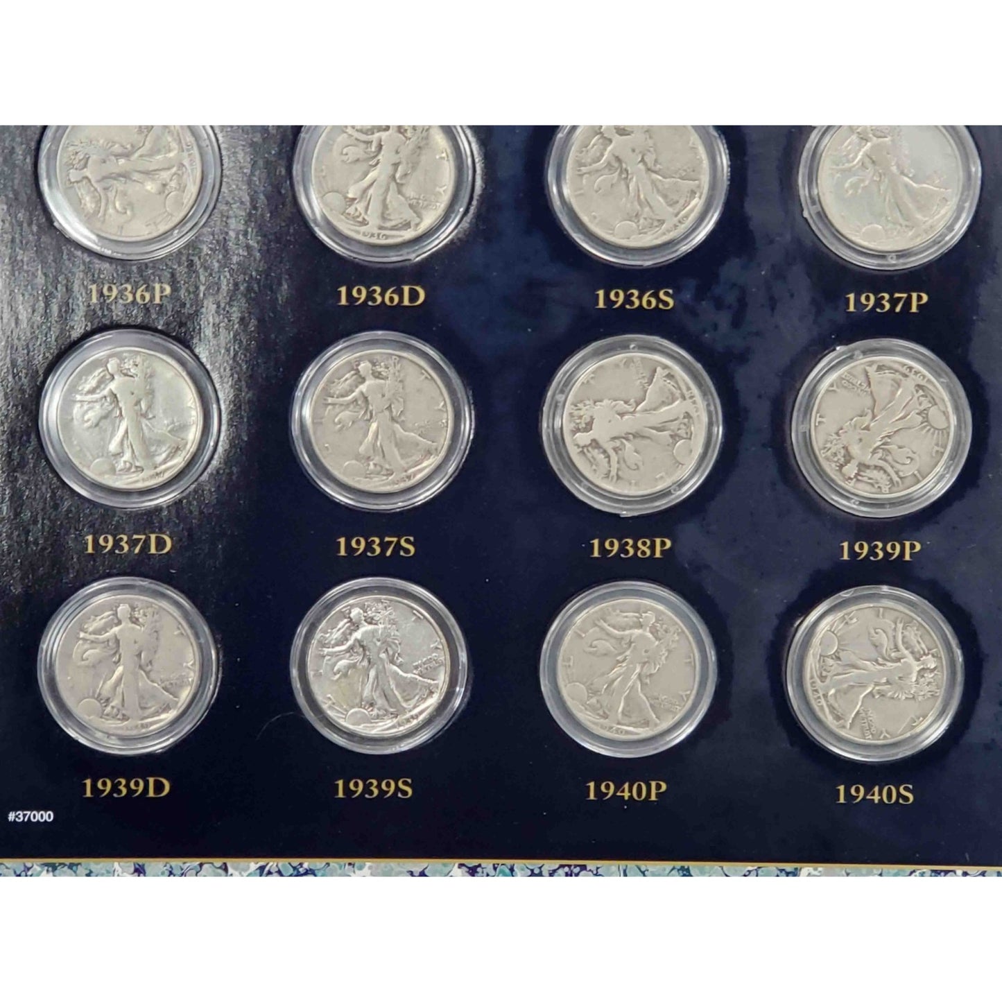 40pc Complete 1929-1947 Silver Walking Liberty Half Dollar Collection