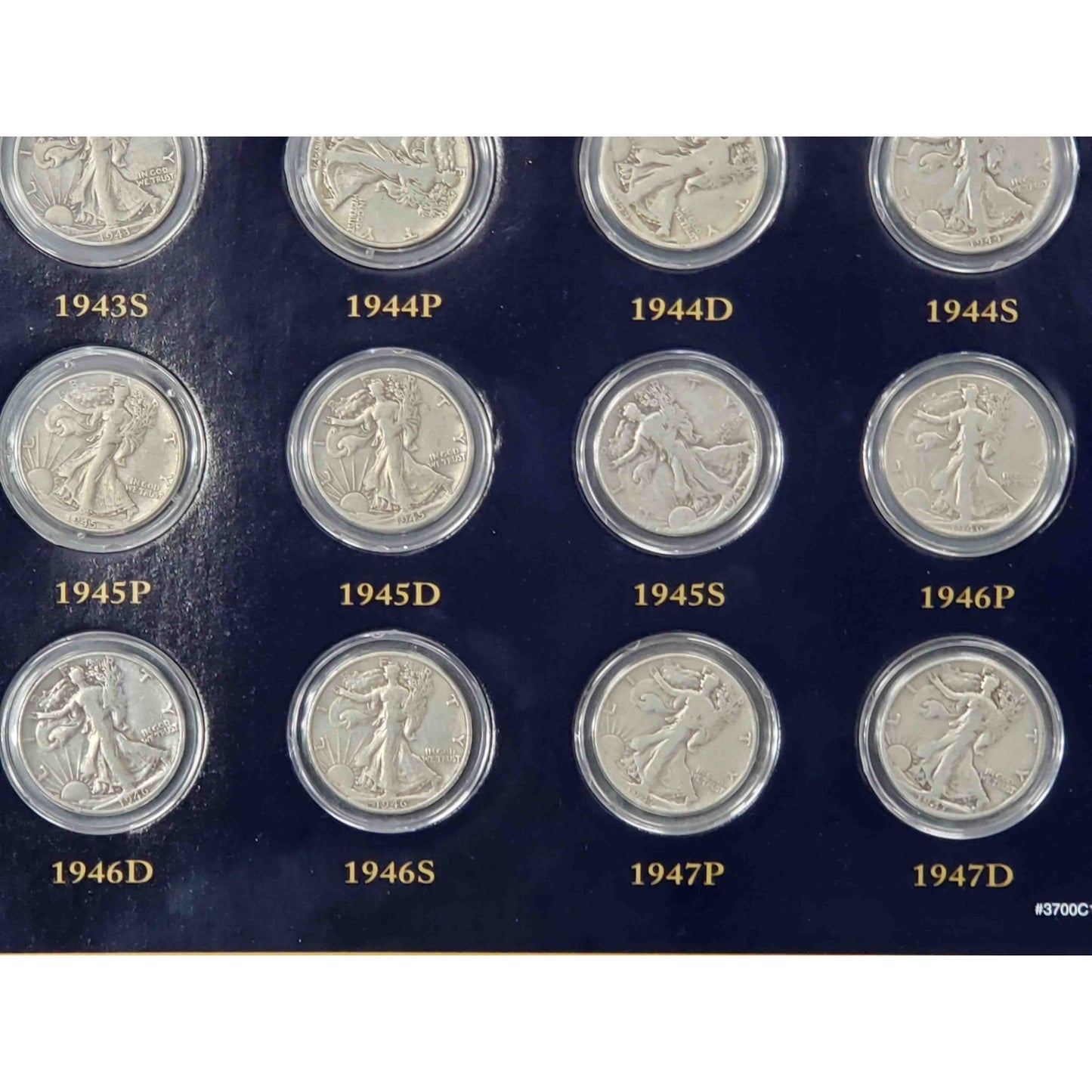 40pc Complete 1929-1947 Silver Walking Liberty Half Dollar Collection