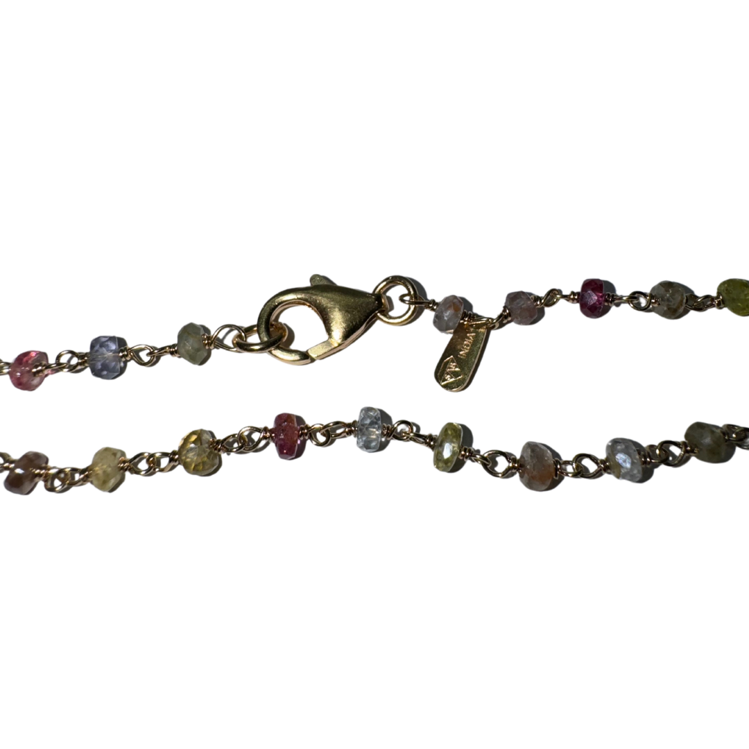 Dainty Light-Colored Multi Tourmaline Necklace/ Choker