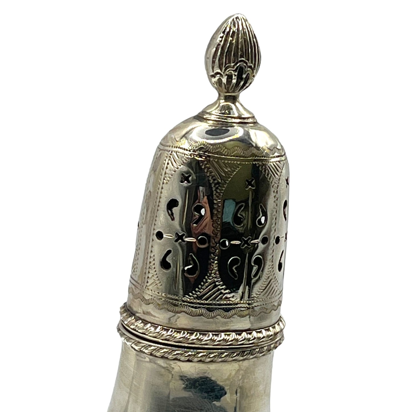 Vintage English Silver Plated Sterling Silver Sugar Shaker Castor Gabron Ornate