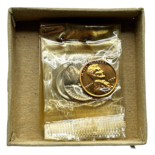 1954 US Silver Proof Set in Original Box & Packaging 1c-50c