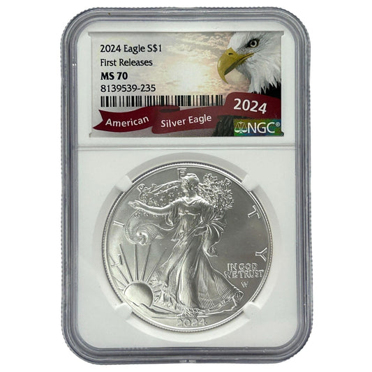 2024 S$1 American Silver Eagle NGC MS70 First Releases