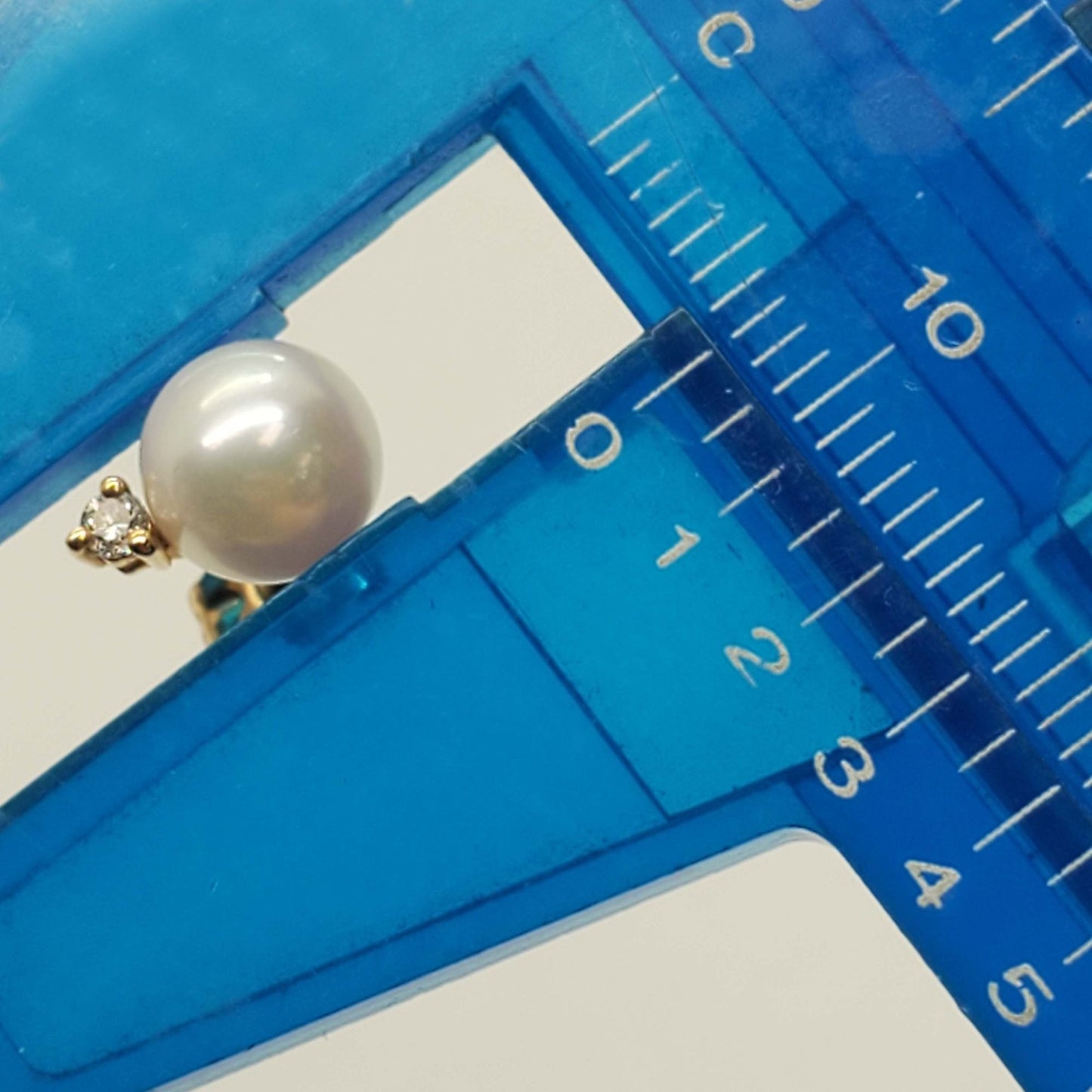 7mm Pearl & Diamond Accent Stud Earrings 14k Gold