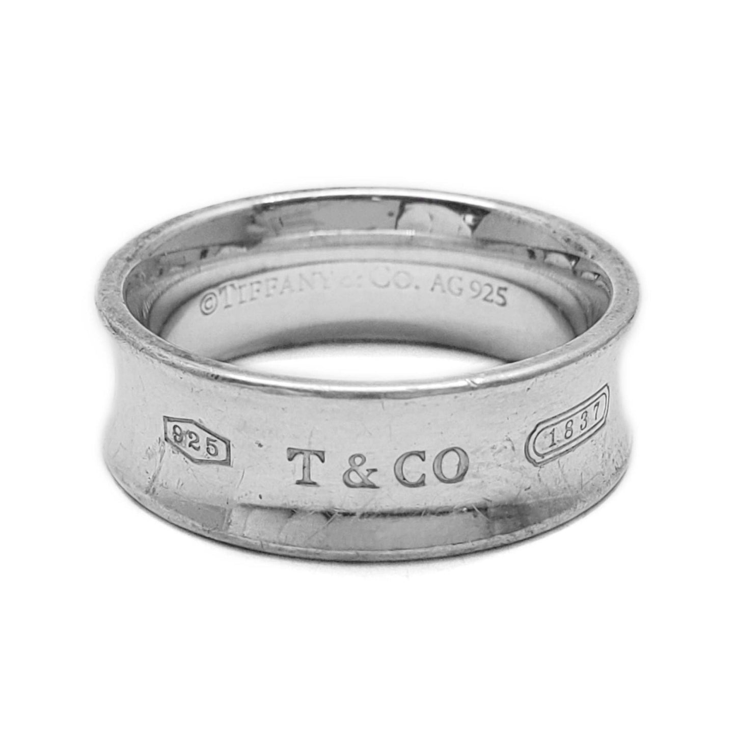 Tiffany & Co 1837 Medium Band Ring Sterling Silver Size 7.25