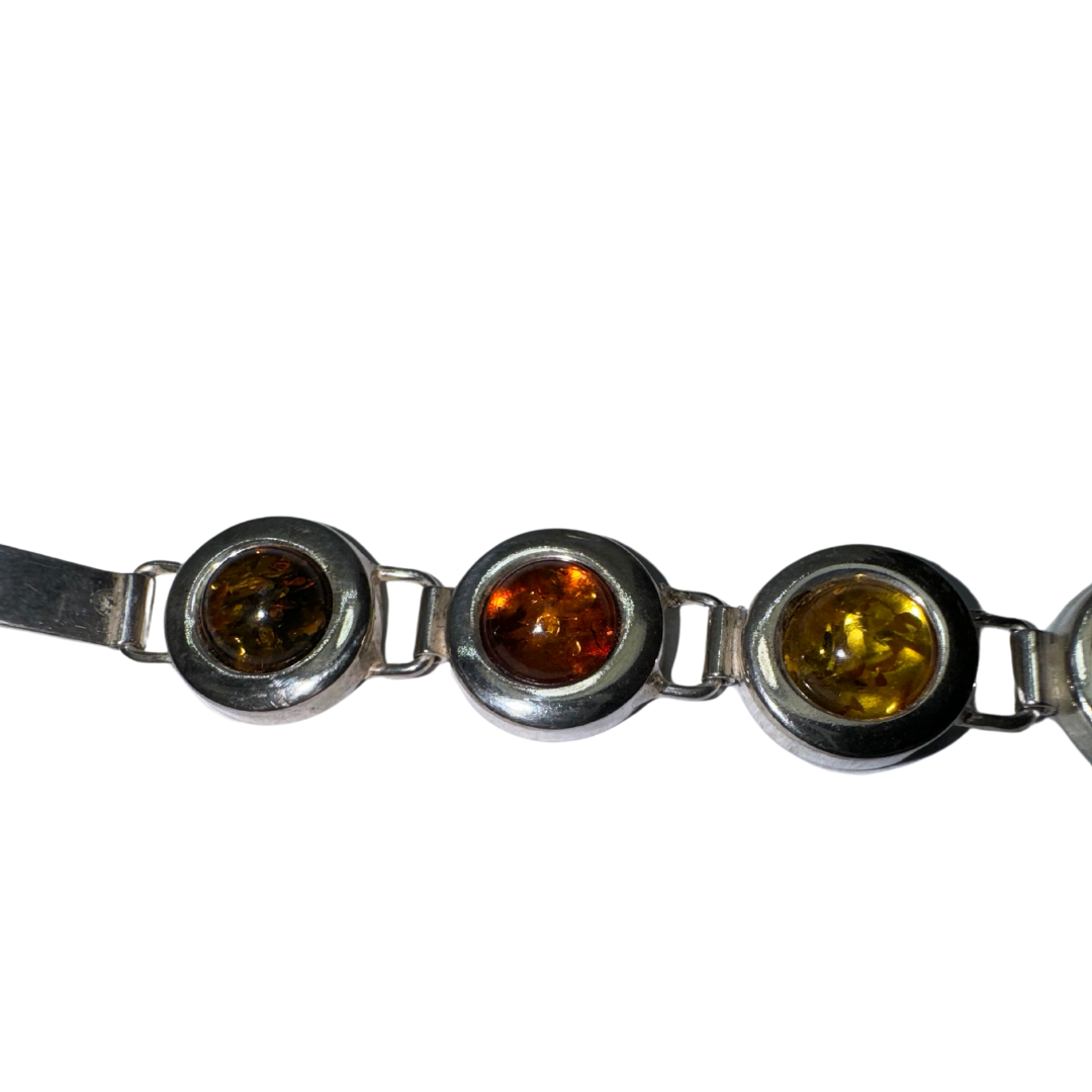 925 Citrine and Amber Bracelet