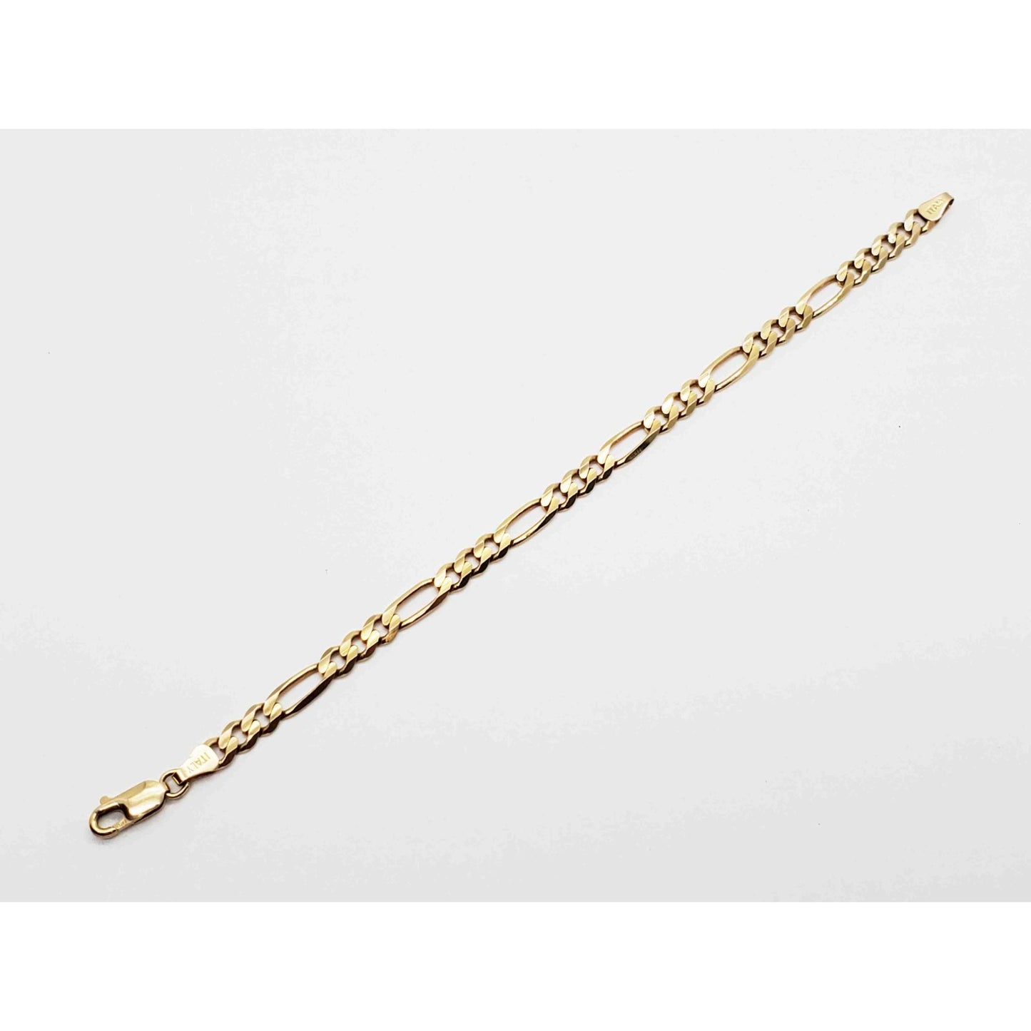 AGC 4.7mm Wide Figaro Bracelet 14k Gold