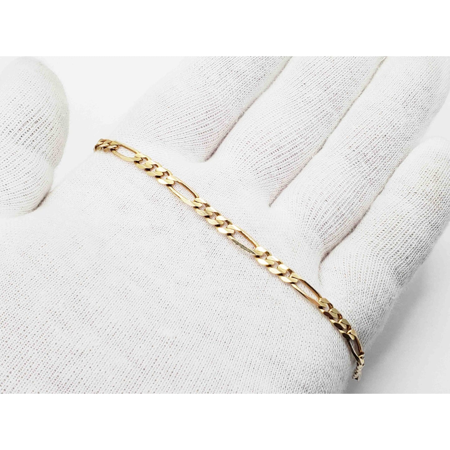 AGC 4.7mm Wide Figaro Bracelet 14k Gold