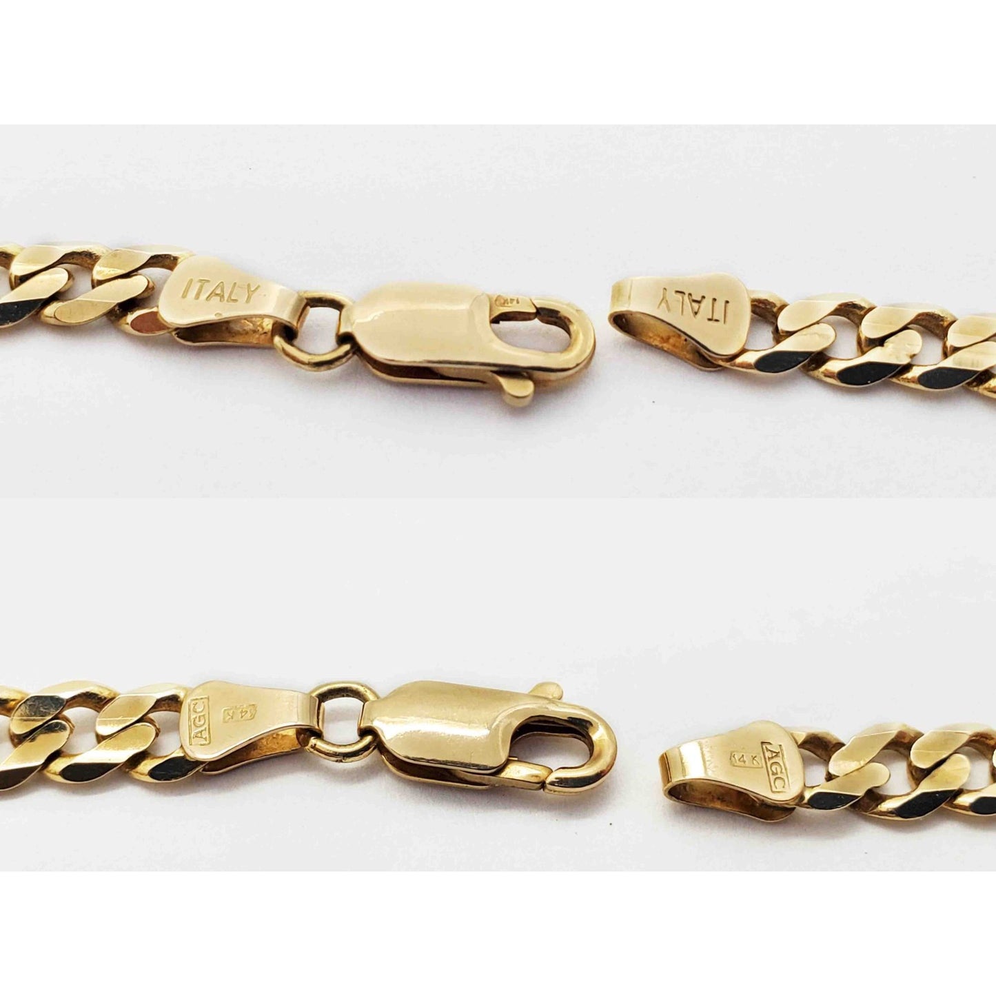 AGC 4.7mm Wide Figaro Bracelet 14k Gold