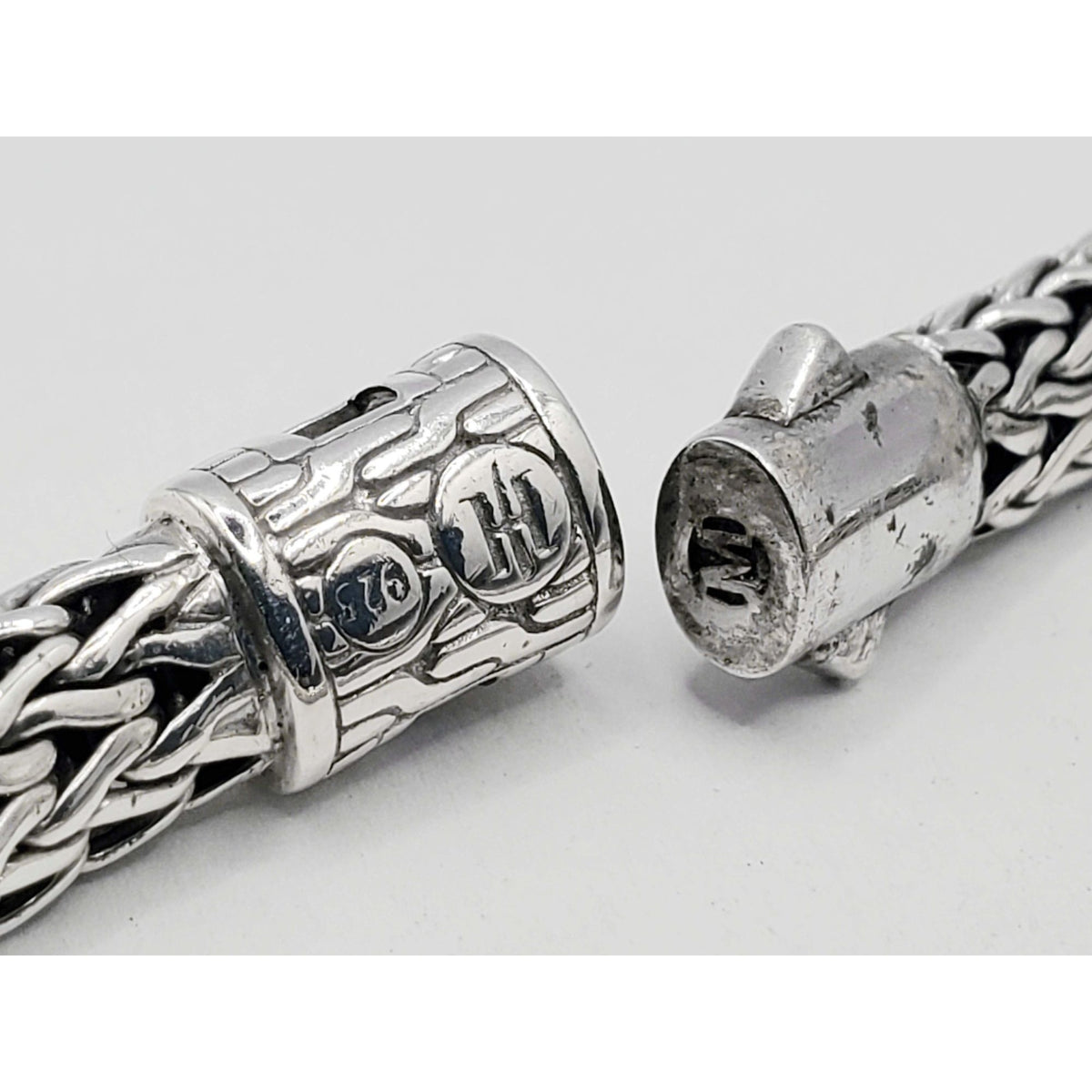 John Hardy 4.5mm Diamond Icon Bracelet Sterling Silver Size L