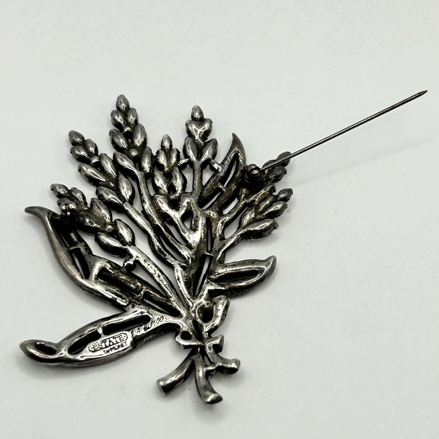 Vintage Estate by Monet Limited Edition Brooch 144/500 Floral Clear Rhinestones