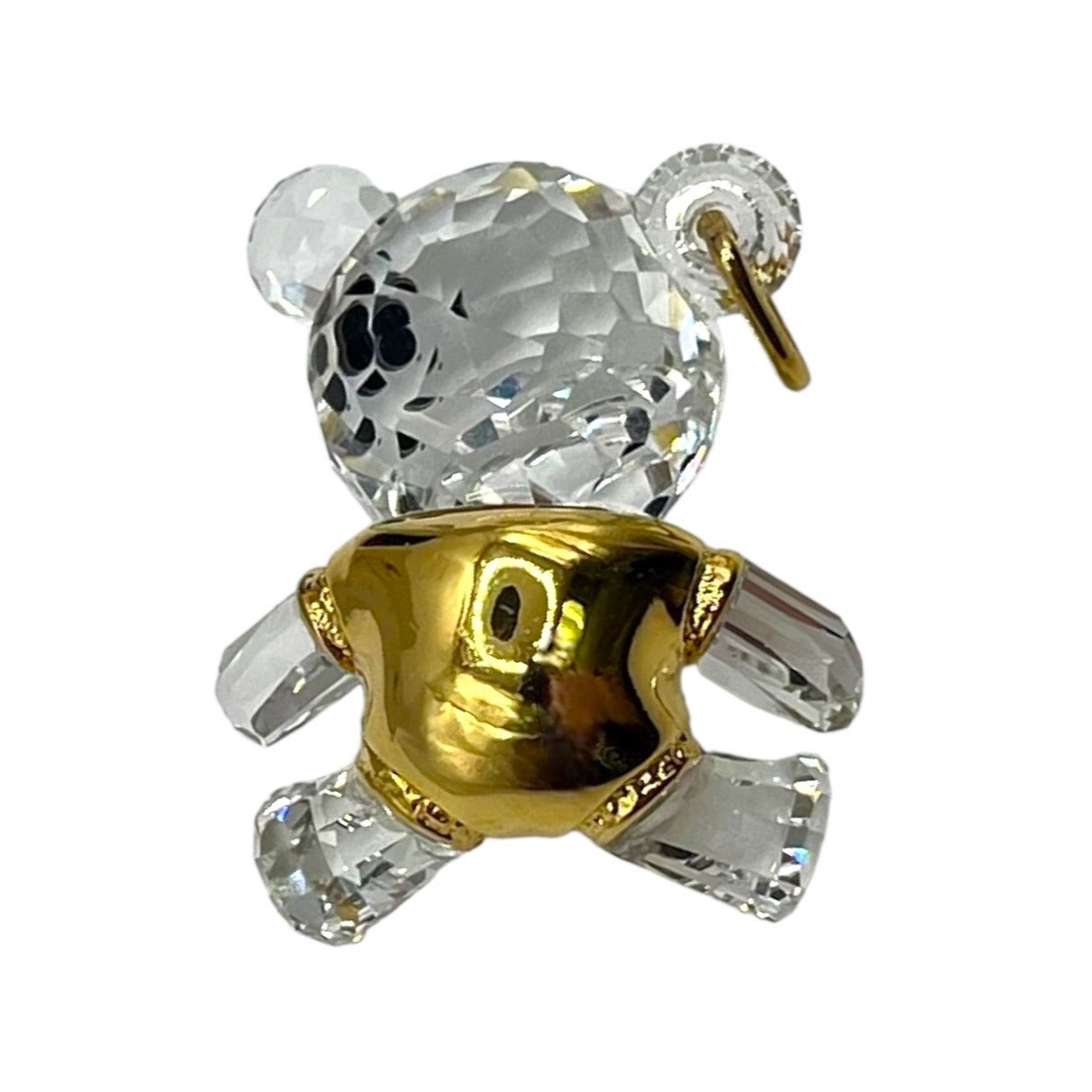 Vintage Swarovski Crystal Memories Teddy Bear Boy Pendant Accessories Gold Tone