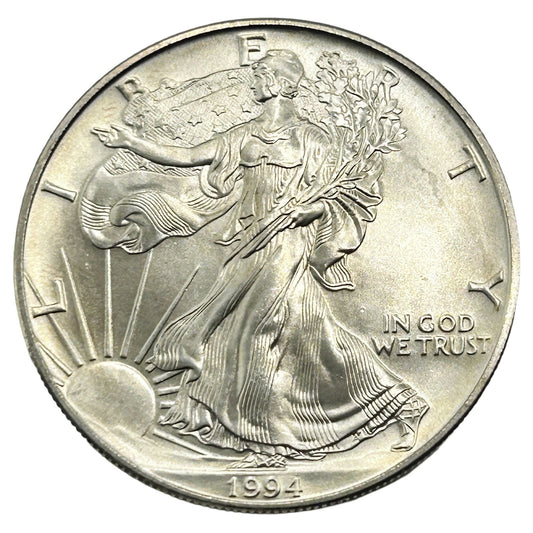 1994 Silver American Eagle 1 Troy oz .999 Fine Silver One Dollar $1 Coin