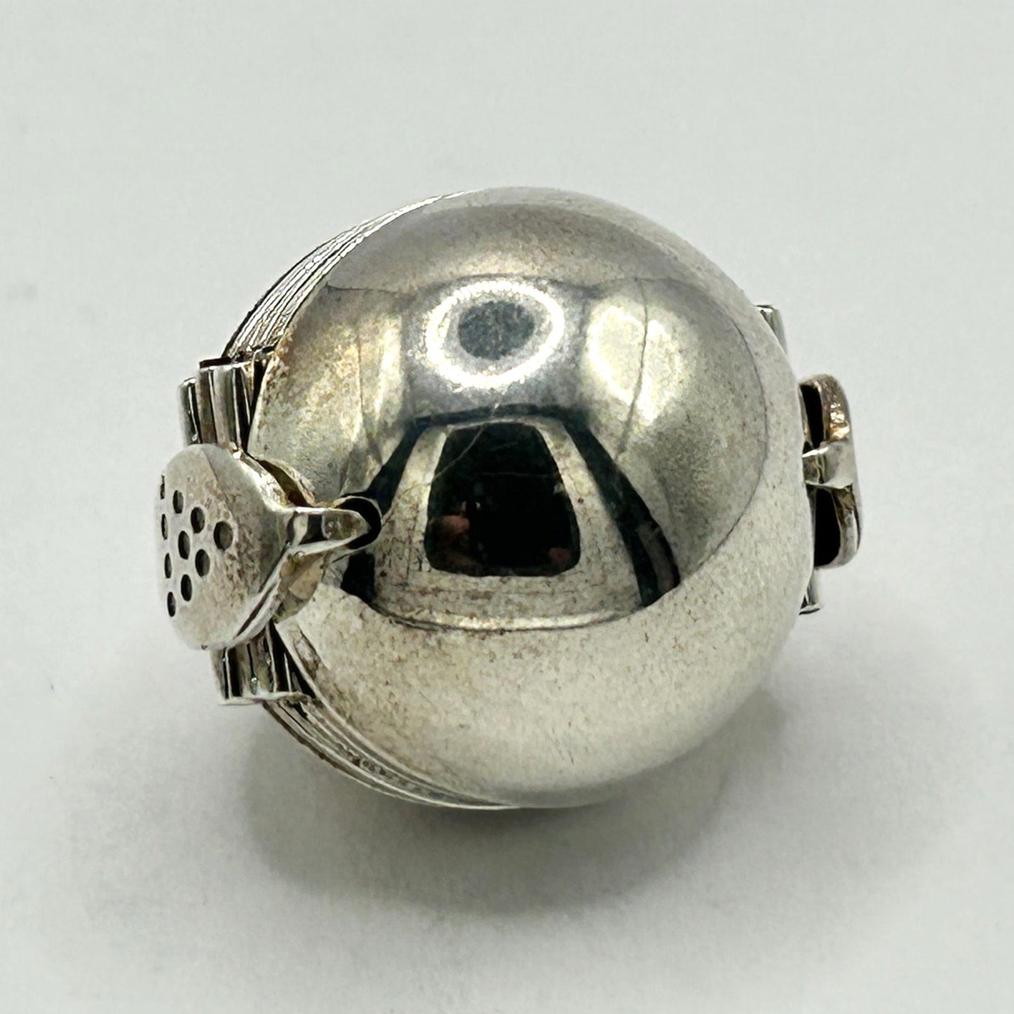 Vintage 925 Sterling Silver Pendant Locket Photo Ball 19.5g