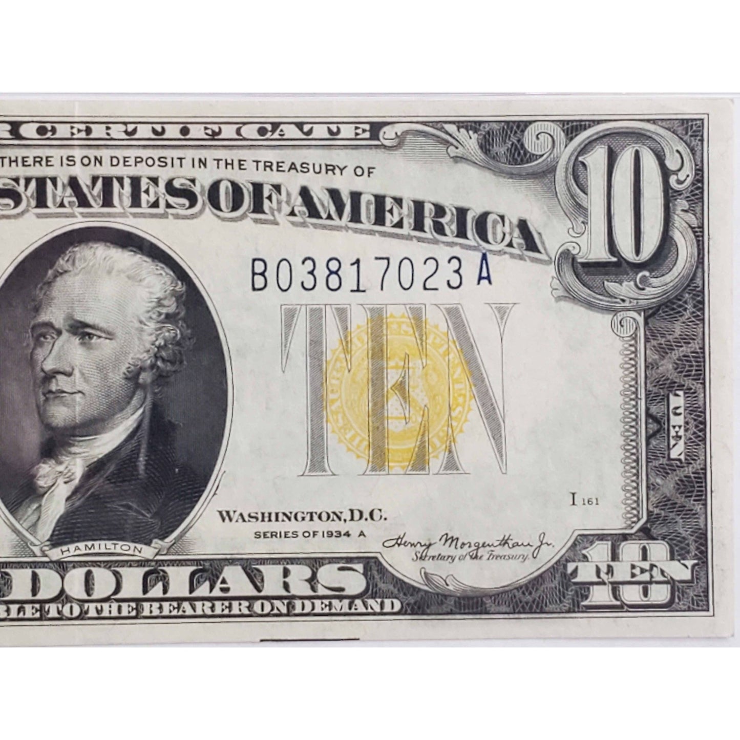 1934 $10 Silver Certificate WWII North Africa #B03817023A PMG 55 AU EPQ