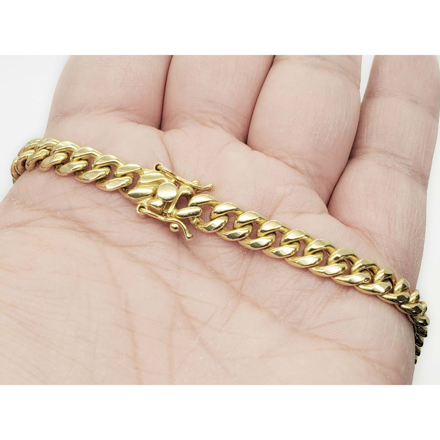 7.4mm Wide Cuban Link Chain Necklace 10k Gold 26" Long