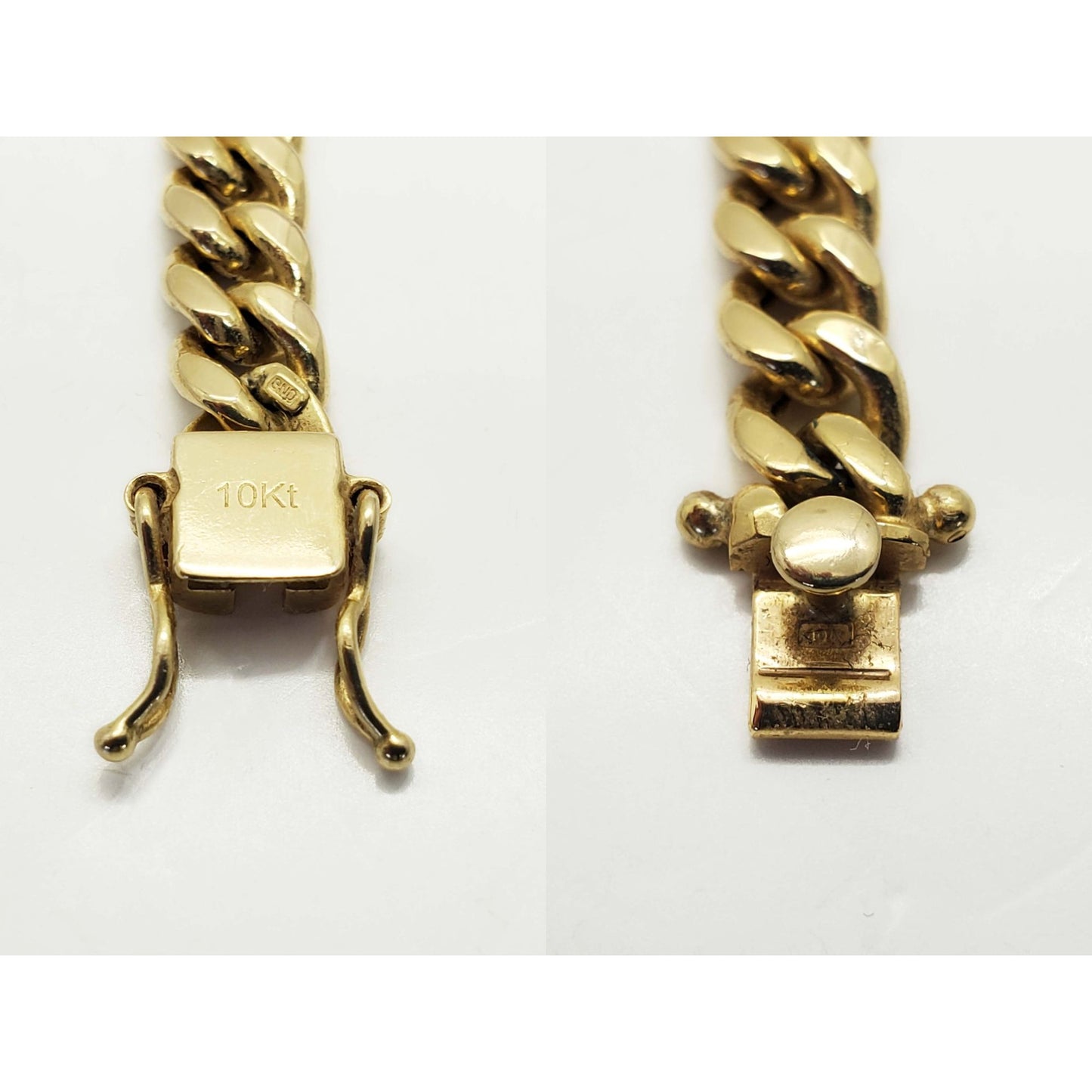 7.4mm Wide Cuban Link Chain Necklace 10k Gold 26" Long