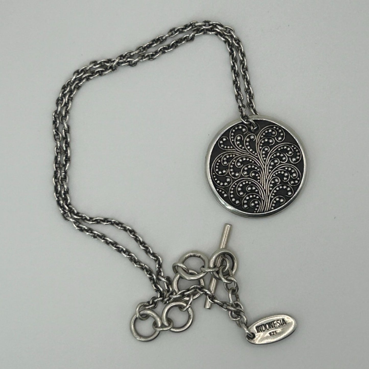 Lois Hill Tree of Life Granulated Sterling Silver Necklace