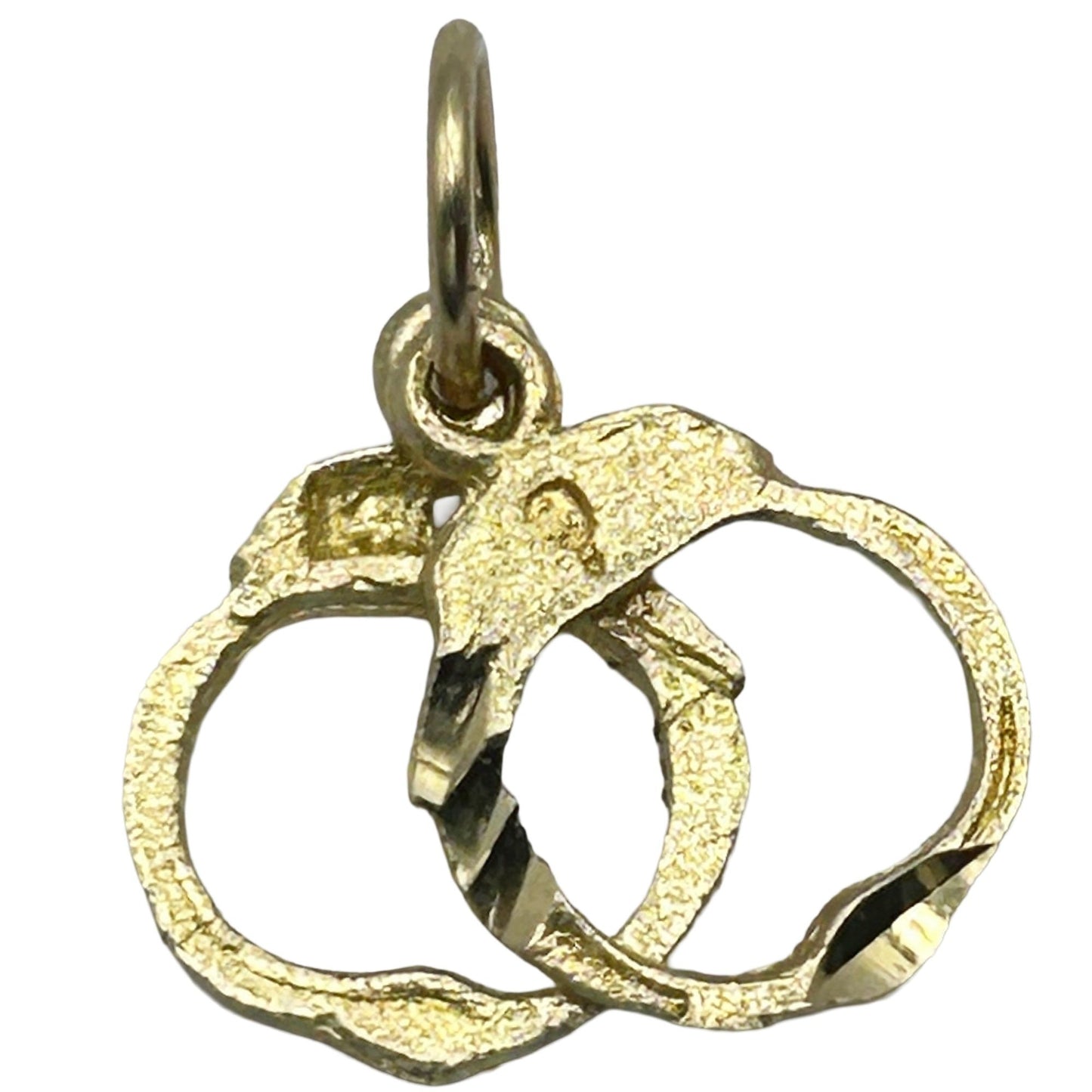 14k Yellow Gold Handcuffs Necklace Pendant