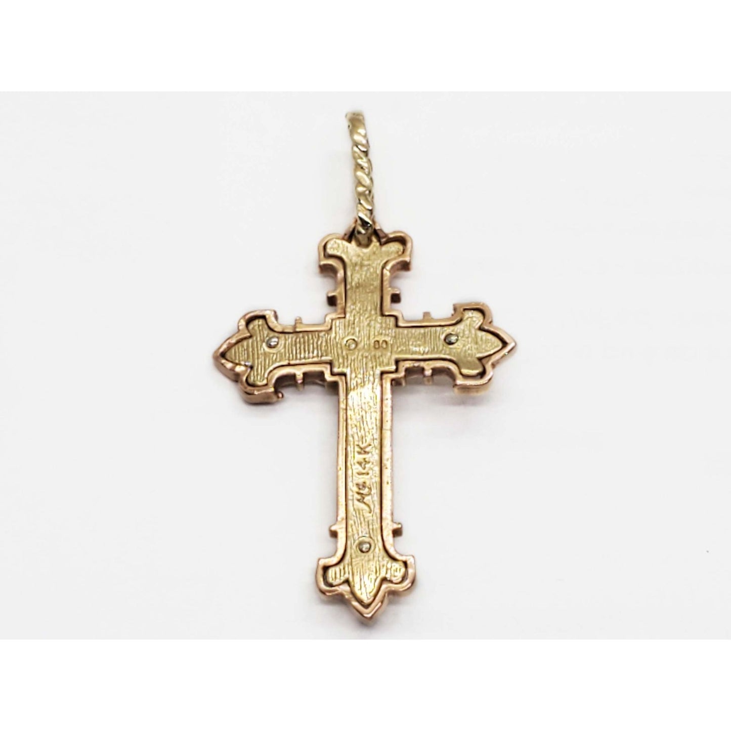 Michael Anthony Designer Crucifix Pendant 14k Two-Tone Gold