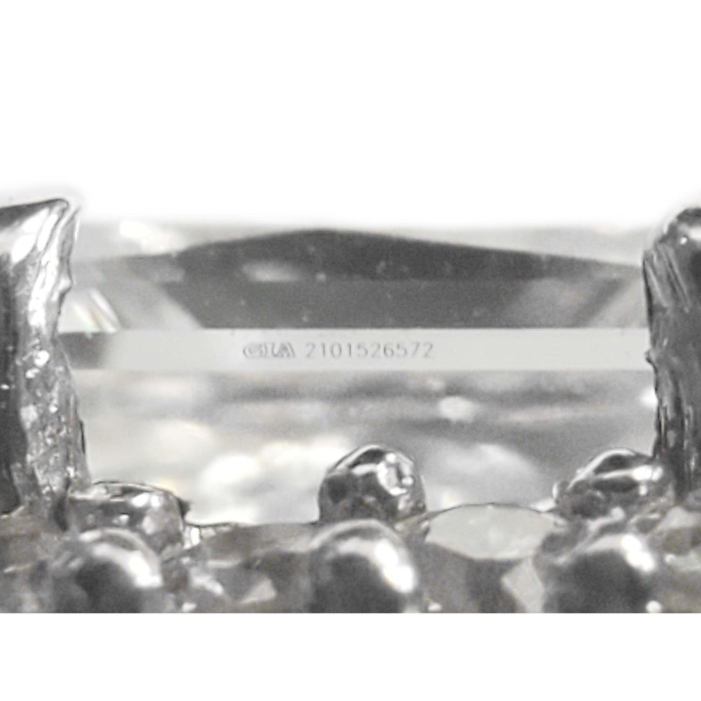 0.96 ctw GIA Princess Natural Diamond Engagement Ring 18k White Gold Size 5