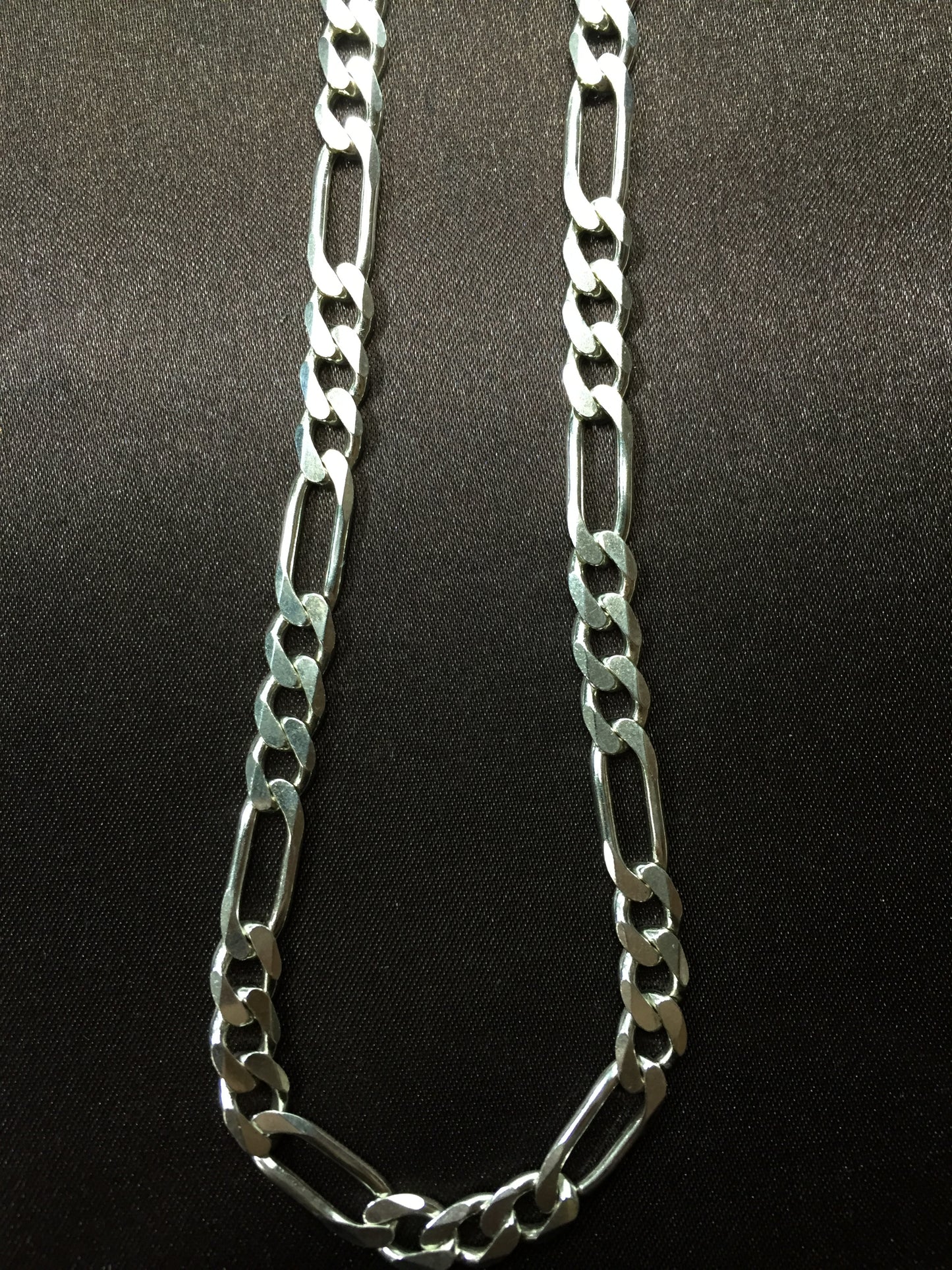 925 Sterling Silver Figaro Chain Necklace Made in Italy