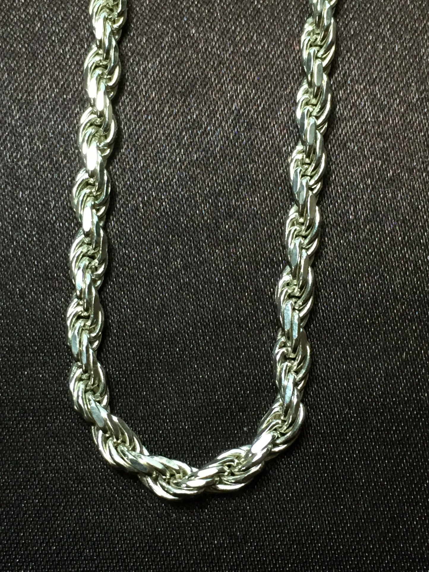 925 Rope Sterling Necklace with Lobster Clasp