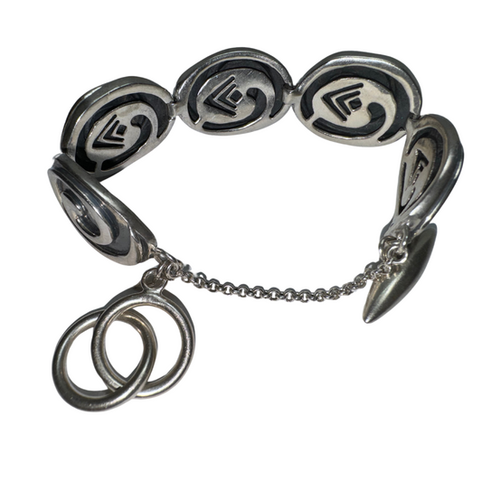 925 Silpada Arrowhead Swirl Toggle Bracelet Made in India