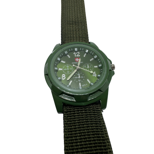 Swiss Army Quartz Military Watch with Nylon Band