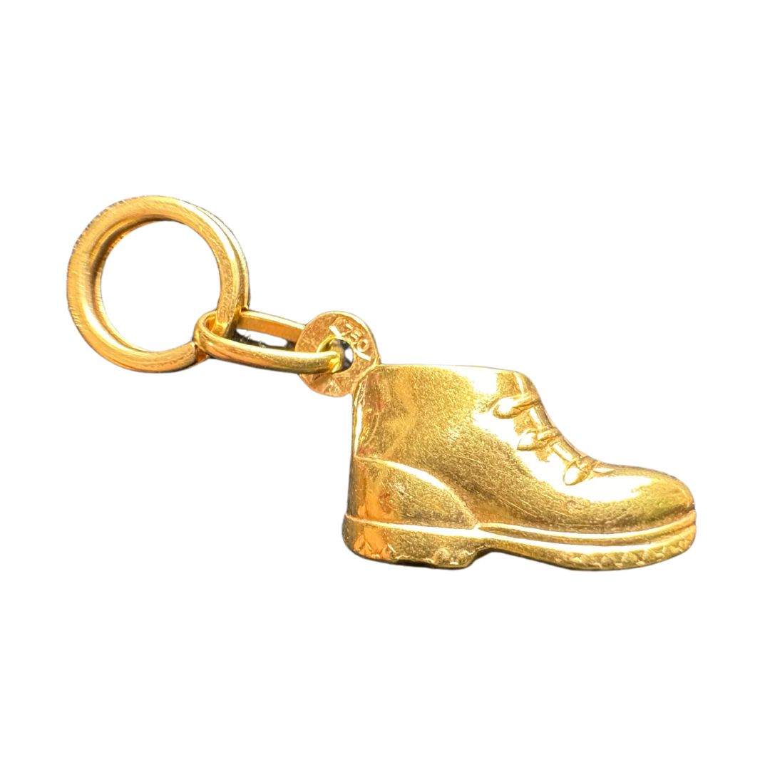 Vintage 18K Yellow Gold Shoe Boot Pendant/Charm