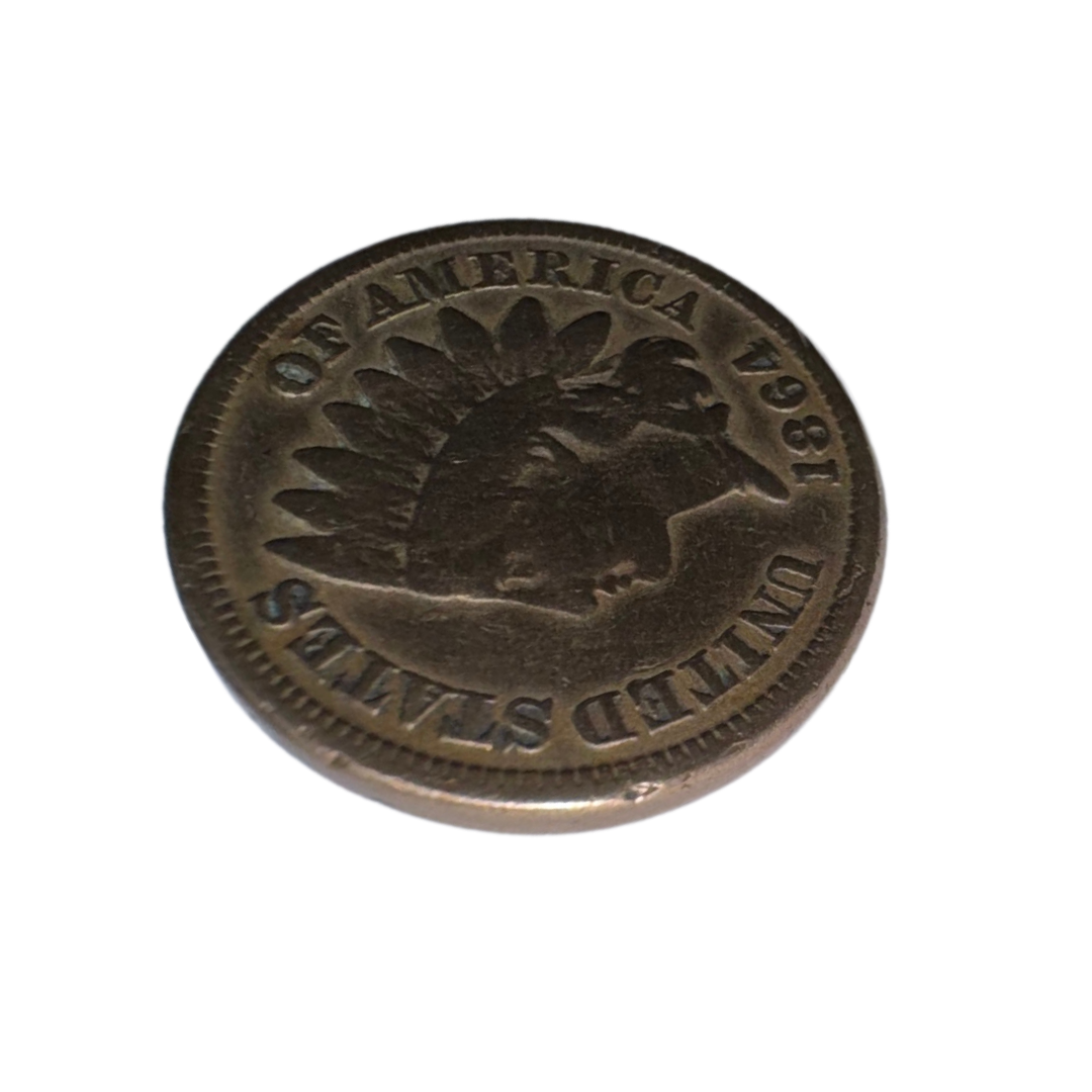 1864 Indian Head Cent Fine F Bronze Coin