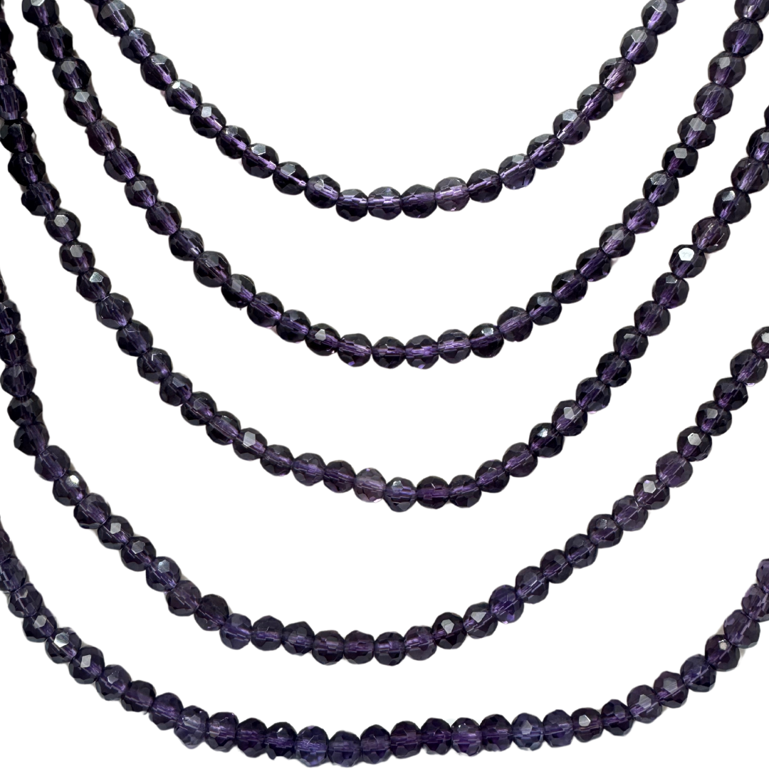 Heidi Daus Multi-Stone Purple Faceted Bead 5 Strand Necklace&nbsp;