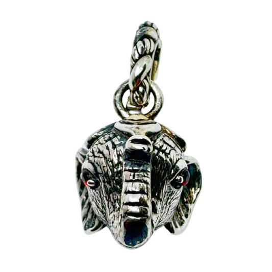 Jai by John Hardy Sterling Silver/14K Gold Gemstone Large Elephant Pendant