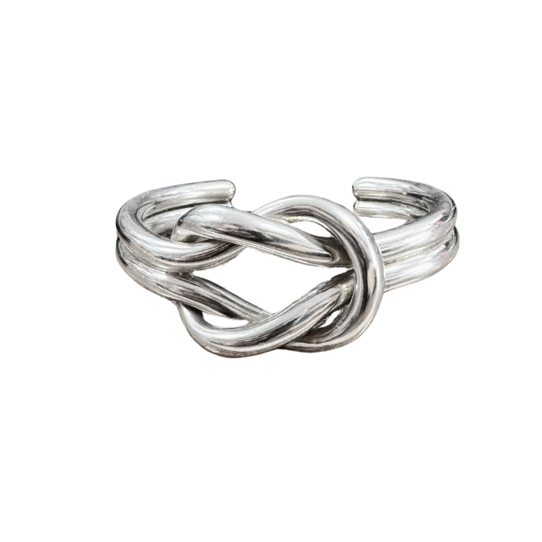 SS Love Knot Cuff Bracelet Taxco Mexico