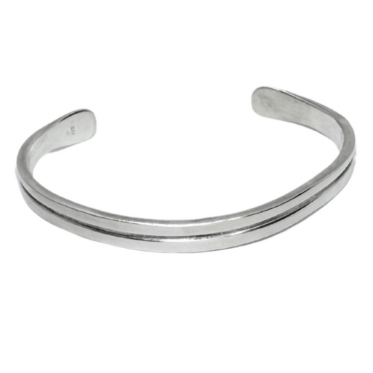 SS Men's 2-lined Cuff Bracelet