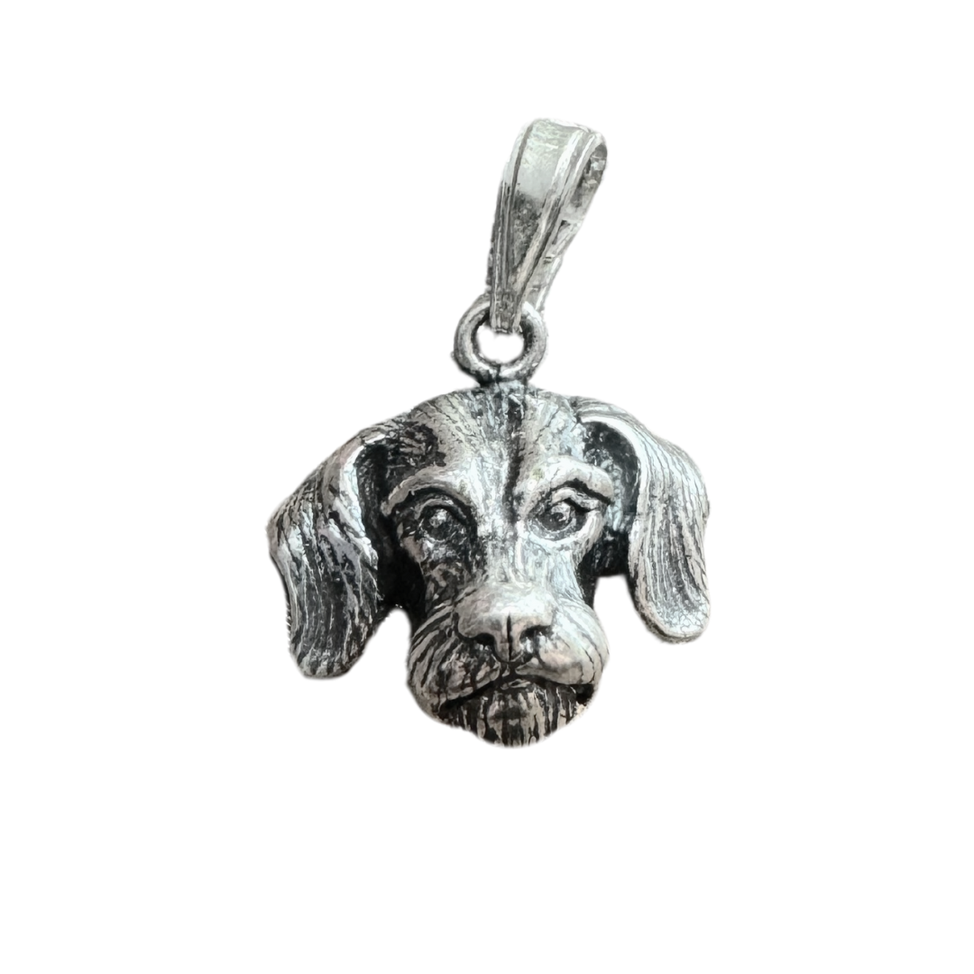 SS Wirehaired Dachshund Bark Beads Pendant