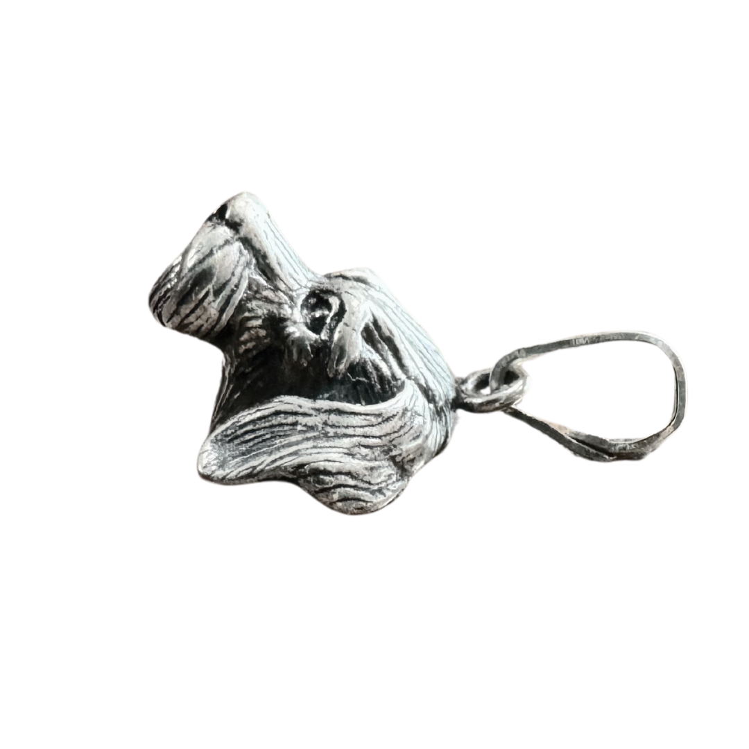 SS Wirehaired Dachshund Bark Beads Pendant