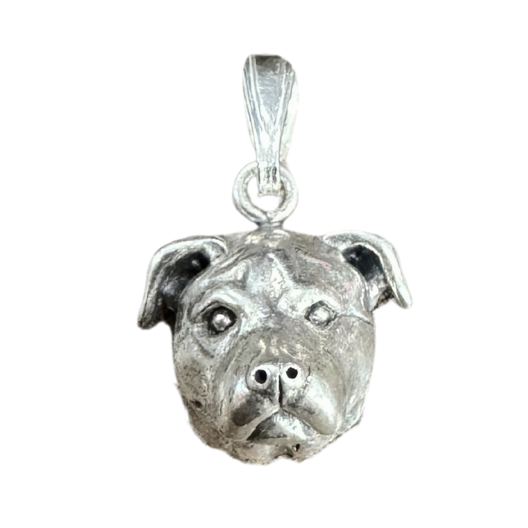 SS Pitbull Bark Beads Pendant