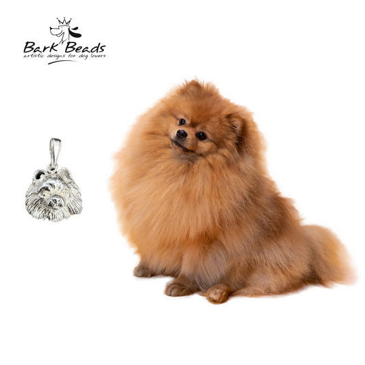 SS Pomeranian Bark Beads Pendant and Necklace