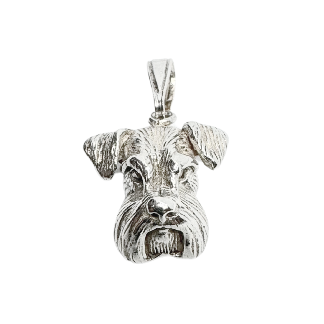 SS Mini Schnauzer Bark Beads Pendant