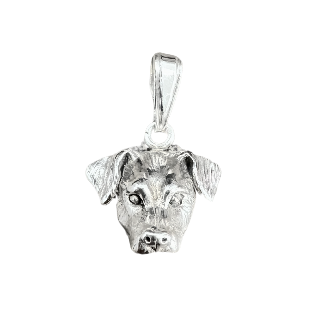 SS Jack Russell Bark Beads Pendant