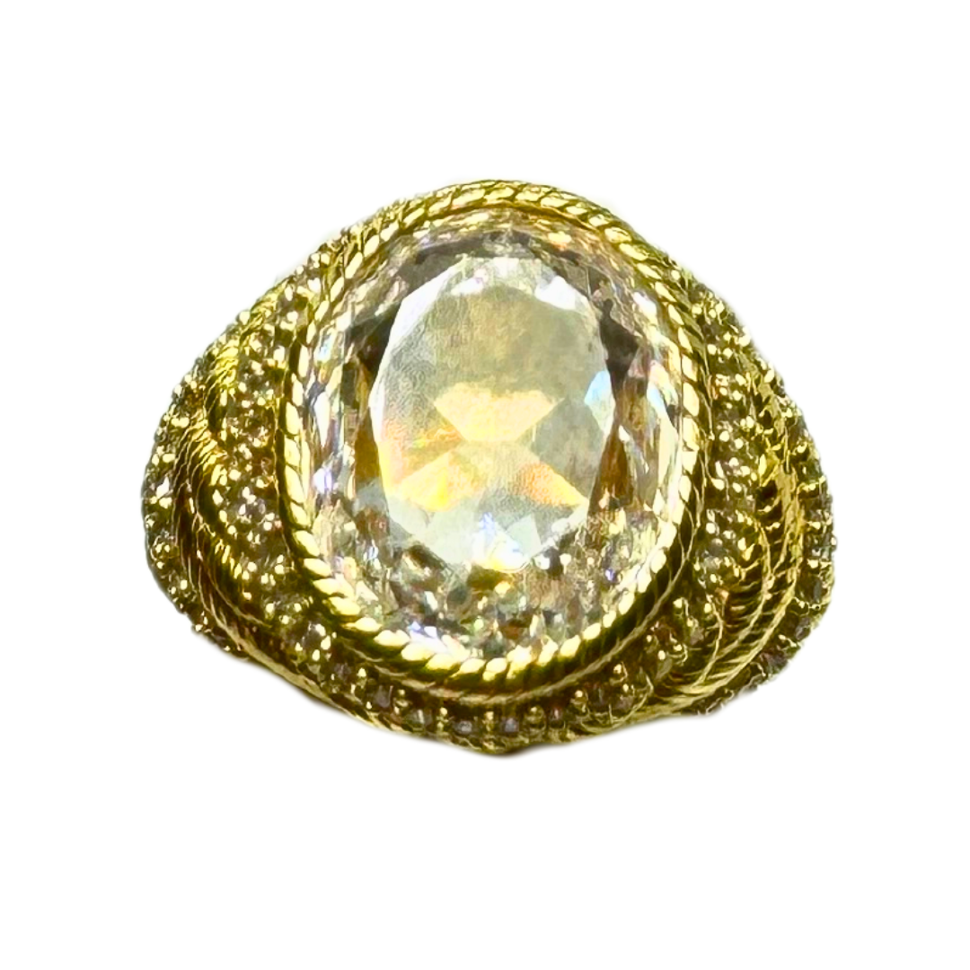 Judith Ripka SS Vermeil Dominque Ring