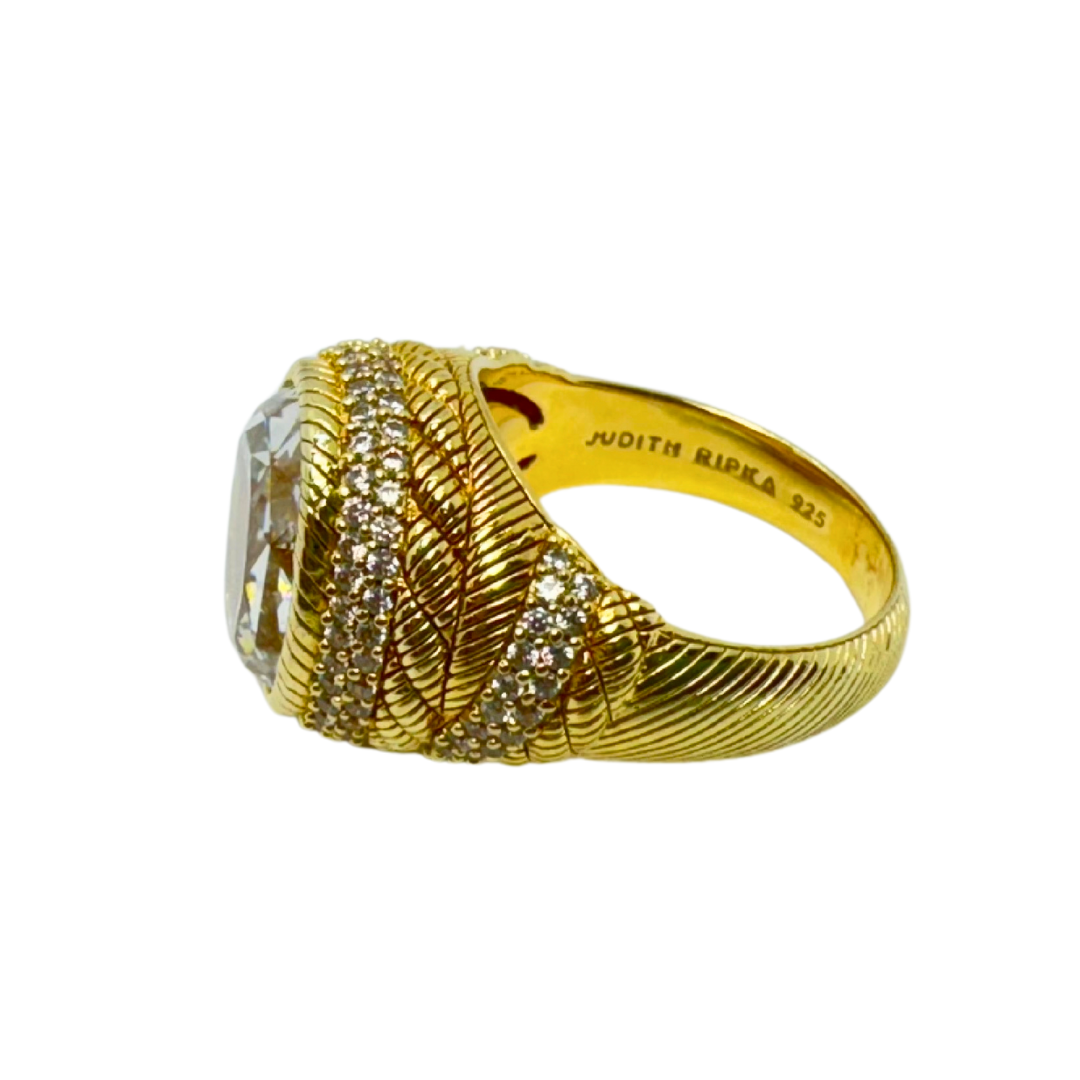 Judith Ripka SS Vermeil Dominque Ring