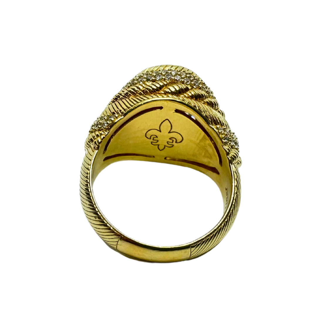 Judith Ripka SS Vermeil Dominque Ring