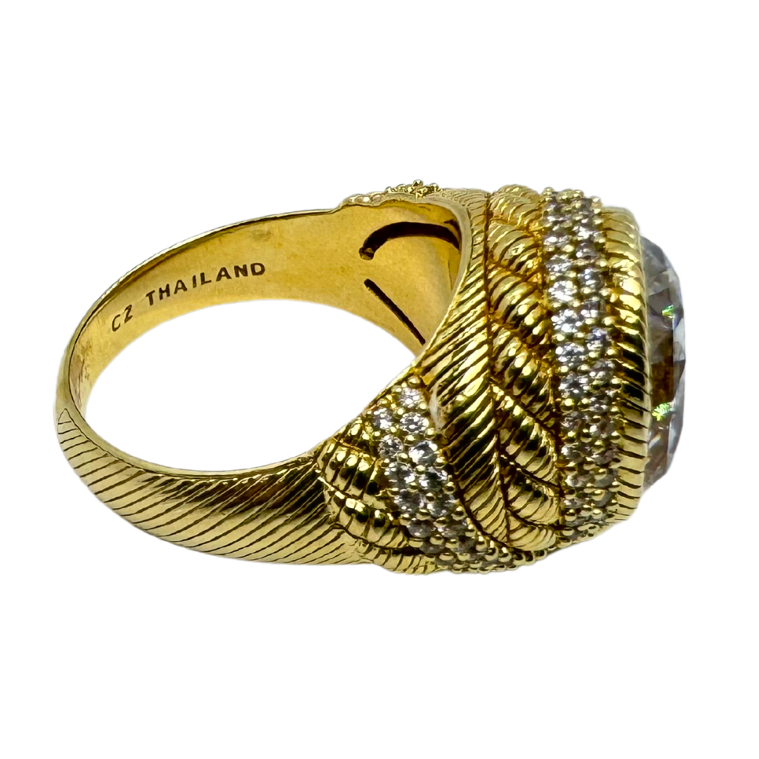 Judith Ripka SS Vermeil Dominque Ring