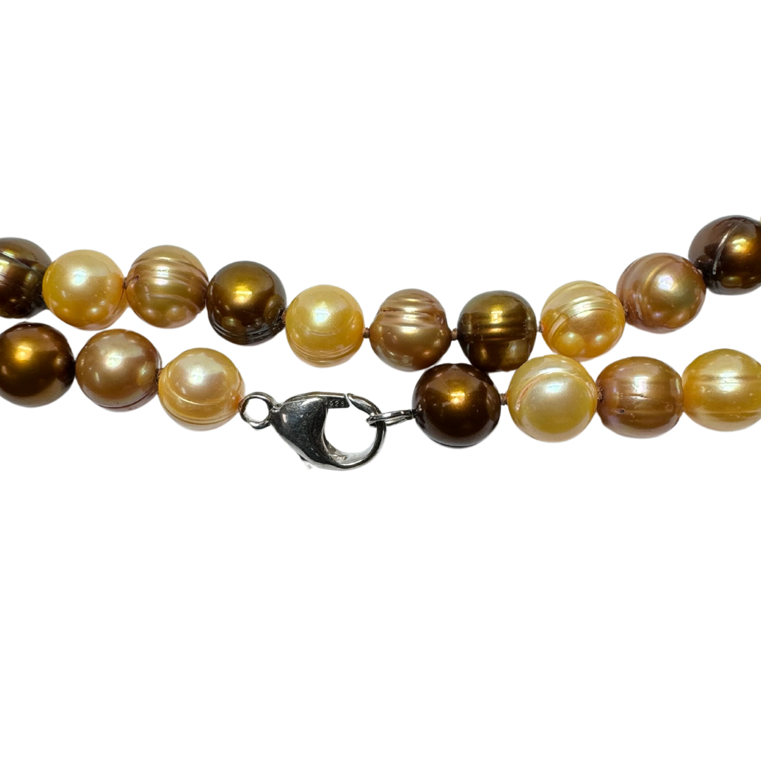 Honora Multi-brown Colored Genuine Pearl Necklace